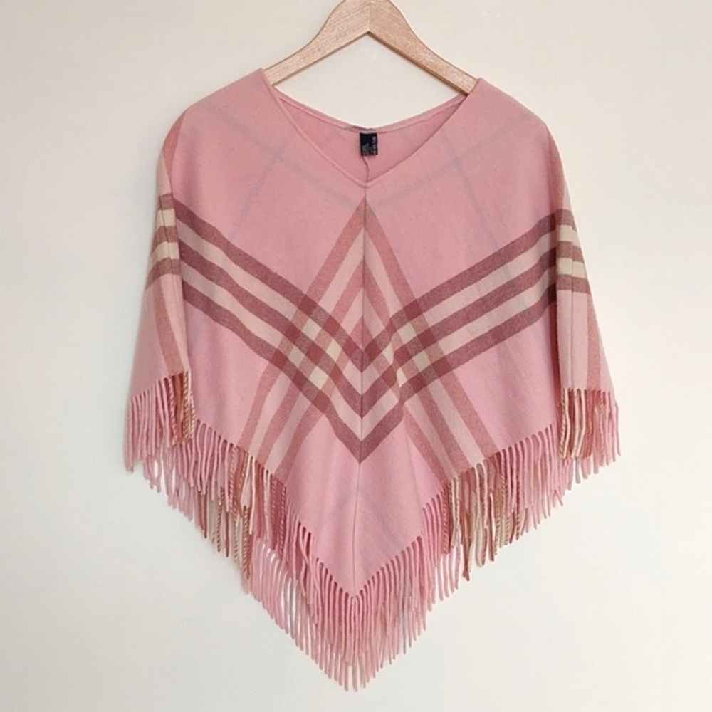 Burberry london pink wool cape